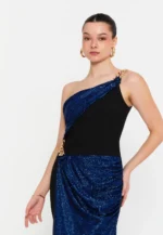 One Shoulder Maxi Viscose Mermaid Regular Evening Dress (212313) - Image 2