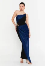 One Shoulder Maxi Viscose Mermaid Regular Evening Dress (212313)