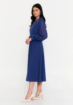 Long Sleeve Midi Viscose Column Regular Casual Dress (212309) - Image 3