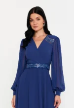 Long Sleeve Midi Viscose Column Regular Casual Dress (212309) - Image 4