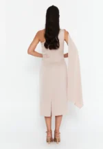 One Shoulder Midi Viscose Column Regular Casual Dress (212305) - Image 2
